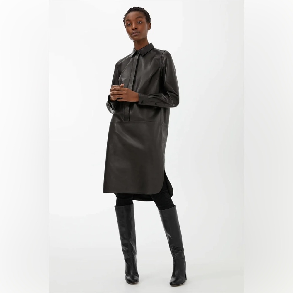 ARKET Leather Shirt Dress